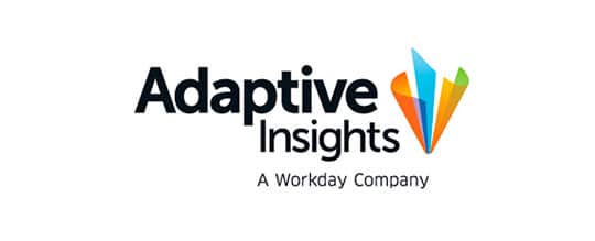 Adaptive Insights logo: Adaptive Insights is a workday company