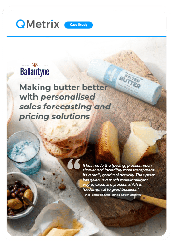 Ballantyne case study: Cover of the case study "Making butter better with personalised sales forecasting and pricing solutions"