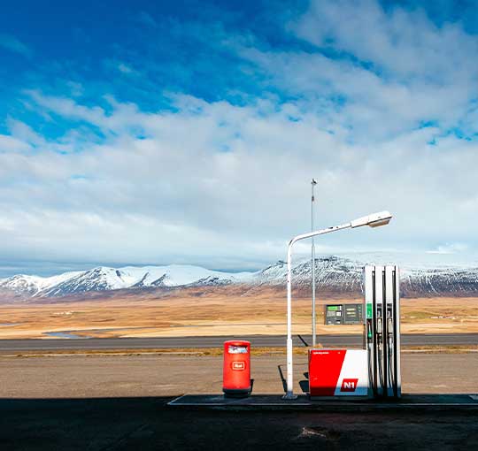 Fuel and convenience store at a highway